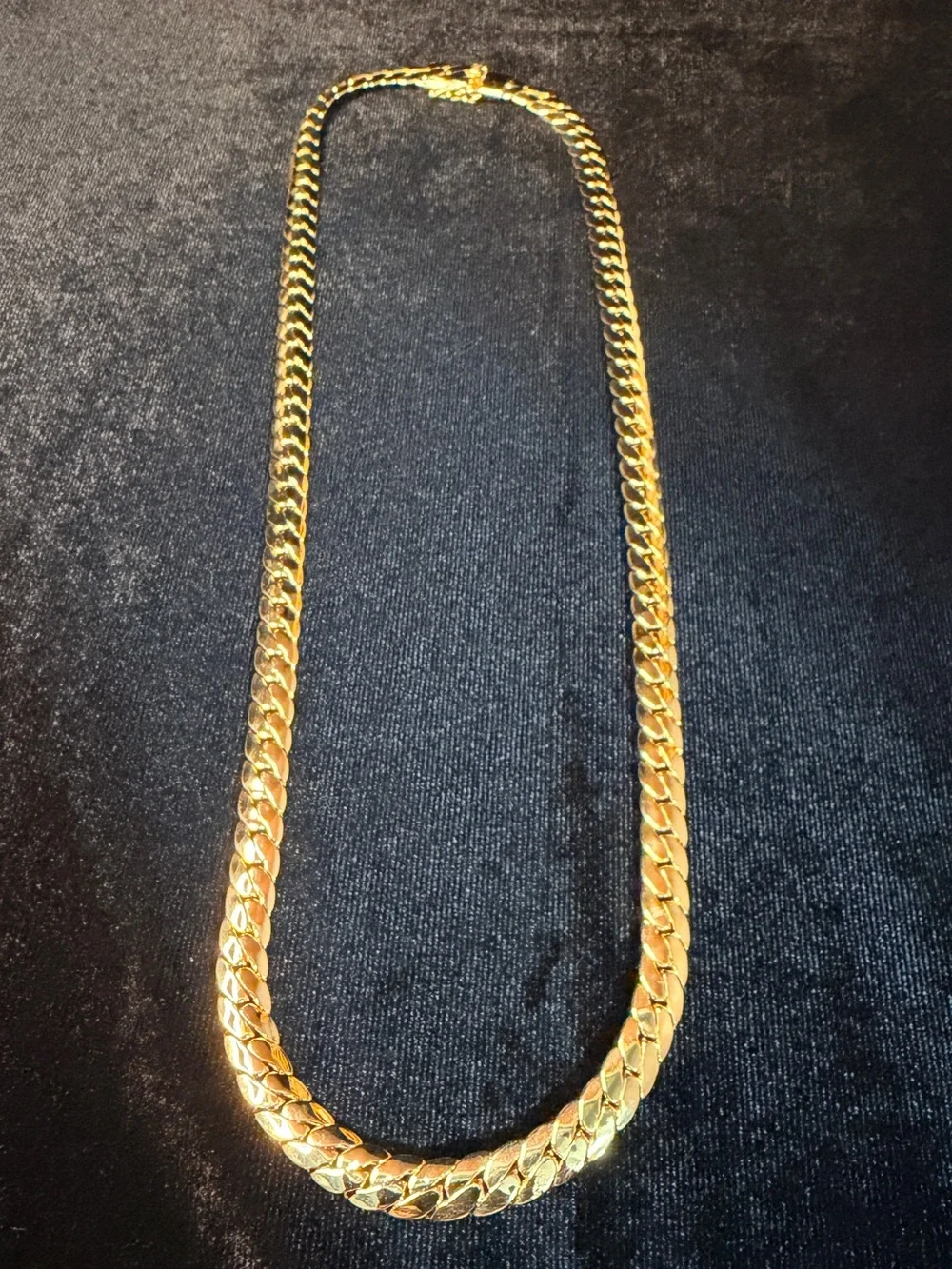 Miami Cuban 14K Stamped Gold Filled 24in 8MM necklace W/ Box Lock BRAND NEW.